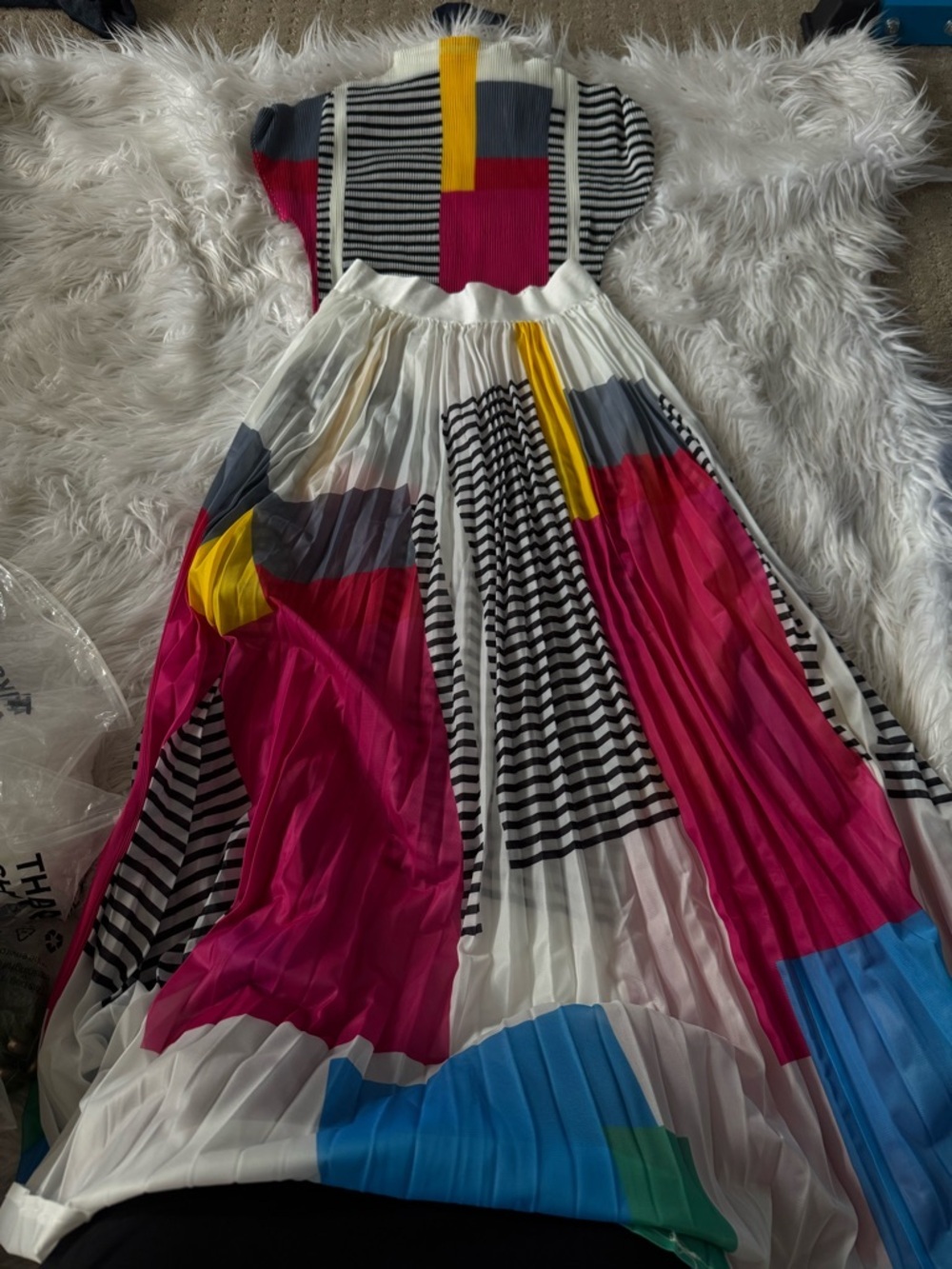 Walking is sunshine skirt set pleated size M MC5-101 - Picture 4 of 5